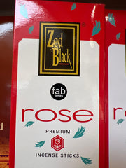 Zed Black Incense Rose Box 6 In