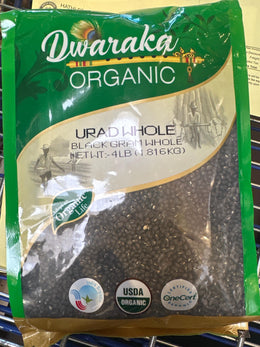 Dwarka Organic Urad Whole 4Lbs