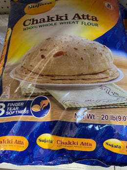Sujata Whole Wheat Aata 20 Lb