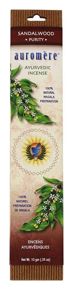 Auromere Ayurvedic Incense Purity Sandalwood 0.35 Oz.