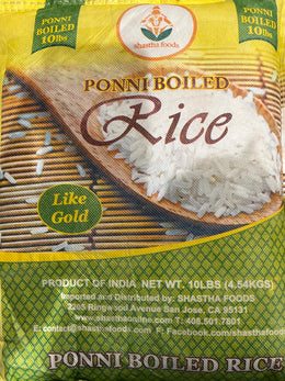 Shastha Foods Ponni Boiled Rice 10 Lb