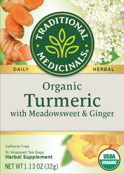 Traditional Medicinals Turmeric With Meadowsweet & Ginger 16 Bags