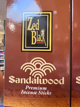 Zed Black Incense Sandalwood 6 In Box